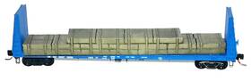 05400181 Micro-trains New N-scale Great Northern 61ft-8 Inch Bulkhead Flat Car With Load 160331