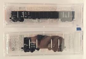 10500770 Micro-trains 05500560 N Scale 50ft Gondola 33ft Twin Bay Hopp Rf And P New