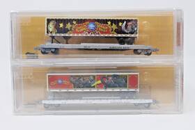Micro-trains 06400110 N Scale 57ft Flat Car With Trailer Ringling Bros Circus