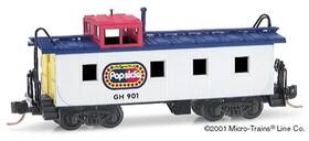 100130 Micro-trains N Popsicle 36ft Riveted Steel Caboose 901