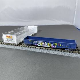 10544130 Micro-trains N Gvsr Weathered 50ft Steel Side Fixed End Gondola #327041