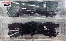 108022 Micro Trains N Scale #108022 100 Ton 3-bay Open Hopper 2-pack Chesapeake Ohio Ny