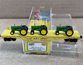 138365 Micro-trains 11313 N Scale Nse-mtl 13-42 Mkt Flat Car With John Deere Tractor Load
