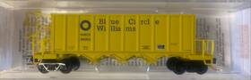12500090 Micro-trains N Scale Blue Circle Cement 3-bay Ortner Rapid Discharge Hopper