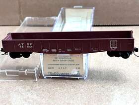 75047 Micro-trains 13672 N Scale Kadee 46077 Atsf Gondola Car Santa Fe Original Case