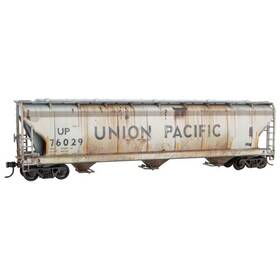 2000-003 Micro Trains Accurail Ho Scale Up 3-bay Covered Hopper Kit Weathered