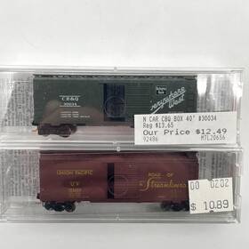 20296 Micro-trains 20656 N Scale Cb&q And Union Pacific 40ft Standard Boxcar Set 2