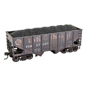 2500002 Micro-trains Ho Virginian Weathered 33ft Twin Bay Open Hopper Kit #27020