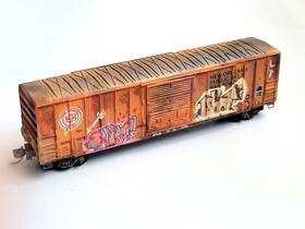 25110 Micro-trains N Scale Mtl Graffiti New Orleans Public Belt 50ft Box Car 3971