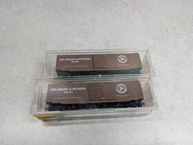 22134 Micro-trains 31070 Used N Scale 50ft Standard Sd Box Car D&h 2 Pcs Read