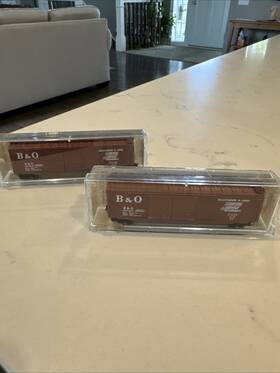 34070 Micro-trains N Scale Kadee/mtl 50ft Box Car Lot Of 2 Baltimore And Ohio