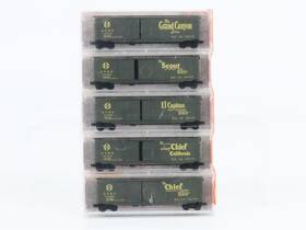 34262 Micro-trains N Mtl Atsf Santa Fe Map And Slogan Box Cars - Sealed 5-pack