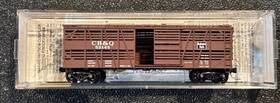 52002 Micro-trains 35130 N Scale Stock Car Chicago Burlington And Quincy Cb&q New