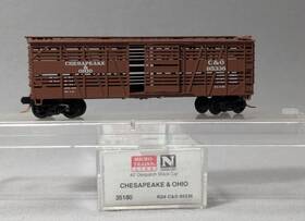 95336 Micro-trains 35180 N Scale 35189 Chesapeake And Ohio 40ft Despatch Stock Car C&o