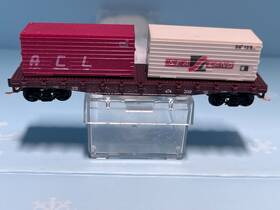 474200 Micro-trains N Scale Lima Flat Car With Acl/sea Land Containers Couplers