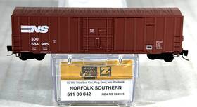 51100042 Micro-trains Z Scale 50ft Rib Side Box Car Norfolk Southern