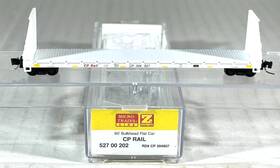 52700202 Micro-trains Z Scale 60ft Bulkhead Flat Car Cp Rail