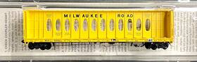 53050 Micro-trains N Scale Milwaukee Road 60ft 8 Inch Thrall Cntr Beam Flat Car