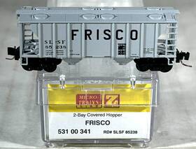 53100341 Micro-trains 2-bay Covered Hopper Car Frisco