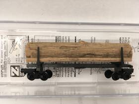 Micro-trains 695140018659 Z Scale Train 538 00 060 40ft Modern Log Car With Logs - Nib
