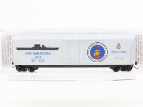 03800409 Micro-trains 695140020706 N Scale Mtl Navy Series #9 Uss Saratoga 50ft Box Car #cv-3