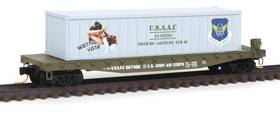 Micro-trains 695140052097 045 00 513 N Scale Usaac 50ft Flat Car With Inch Wistful Vista Container