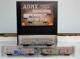 99305720 Micro-trains 695140073863 N Scale Admx Graffiti 50ft Airslide Hopper 3 Pack