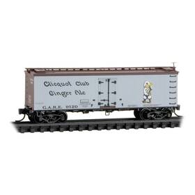 9120 Micro Trains 695140089420 N Scale 36ft Wood-sheathed Ice Reefer Clicquot Club Gare #9120