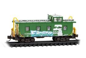 Micro-trains 695140089994 Bn 36ft Steel Caboose Christmas Graffiti Mtl #100 44 063 N Scale