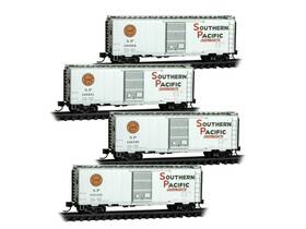 98300242 Micro Trains 695140090525 N Scale 40ft Boxcars Southern Pacific 4-pack
