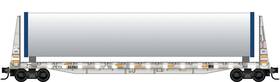 Micro Trains 695140090570 N Scale Flatcar With Wind Turbine Blade Components Transportation