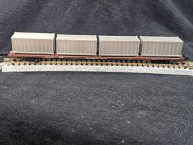 72020-4 Micro-trains #72020-4 - N Scale 89ft 4 Inch Trailer Train With 20ft Undecorated