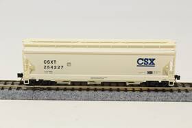 254227 Micro-trains 94060 N Scale 3-bay Acf Covered Hopper Csxt White