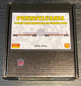 98302282 Micro-trains N Scale Pennsylvania 2-car Set With Impeller Girder Load