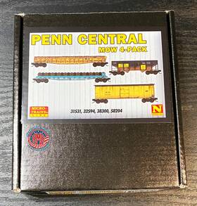 98302283 Micro-trains N Scale Penn Central Mow 4-car Set Maintenance Of Way