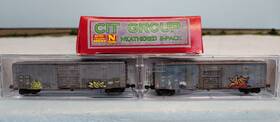 98305073 Micro-trains N Scale Cti Group 50ft Plug Door Box Car Weathered 2pk #98305073
