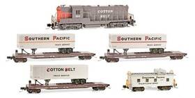 99301190 Micro-trains Cotton Belt/sp Piggyback N Gauge Train-only Set Ln/box