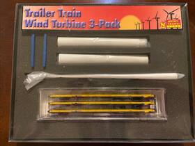 99301340 Micro-trains N Scale Weathered Trailer Train Wind Turbine 3-pack