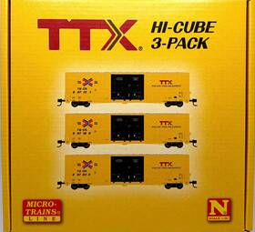 Micro-trains 99301850 Ho N 60ft Hi-cube Boxcar 3 Pack Ttx Tbox