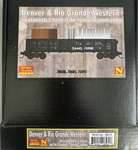 99302244 Micro-trains N Scale 40ft Drop Bottom Gondola 3 Pack D&rgw