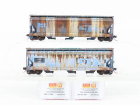 99305500 Micro-trains N Scale Mtl Aex Ex-gt Hopper Car 2-pack Weathered