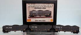 Micro-trains 99305930 N Scale Micro-trains 100-ton 3 Bay Open Hopper Norfolk Southern Weathered Pack