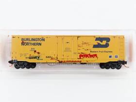 03844162 Micro-trains Line 695140027002 N Scale Mtl Bn 50ft Plug Door Box Car #745455 With Graffiti