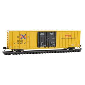 12300021 Micro-trains Line 695140087570 N Ttx Trailer-train 60ft High-cube Boxcar Freight Car Train