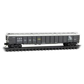 Micro-trains Line 695140088041 Micro-trains N 10600036 Chesapeake And Ohio C&o Covered 50ft Steel Gondola Freight