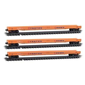 98302269 Micro-trains Line 695140088959 N Strates Shows Carnival 70ft Warren Circus Flat Car Set