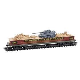 Micro-trains Line 695140089529 N 137 00 074 80th Anniv End Of Wwii In Europe 68ft Flat Car New