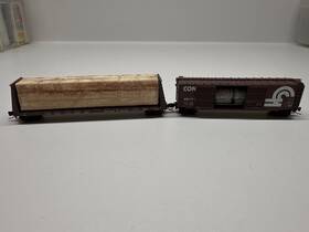 B845 Micro-trains Line Z Scale Mtl 60ft Bulkhead Flat Car Trailer Train And Conrail Cr 50 Double Door