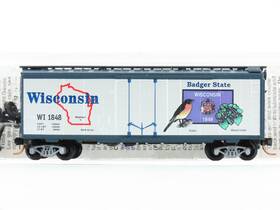 02100387 Micro-trains Line Mtl N Scale Wi Wisconsin 40ft Standard Boxcar #1848