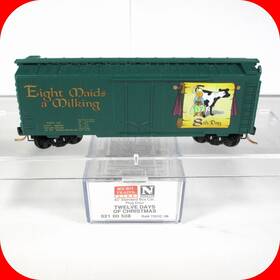02100508 Micro-trains Line Mtl N Scale Eight Maids Milking 12 Days Christmas Box Car